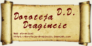 Doroteja Draginčić vizit kartica